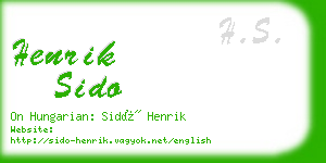 henrik sido business card